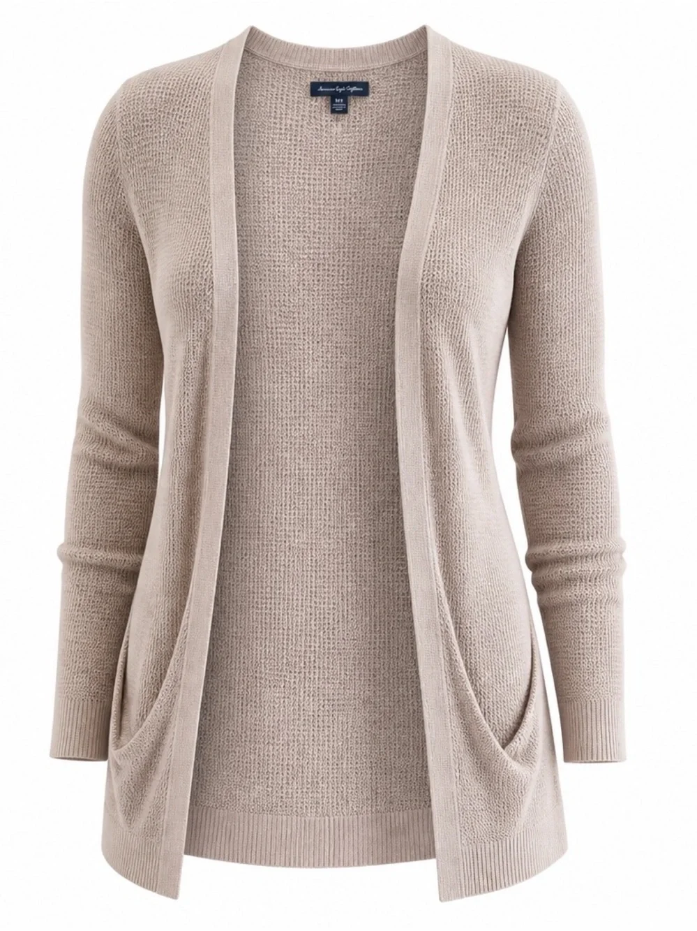 American Eagle Outfitters Taupe/Mauve Open-Front Women's Cardigan